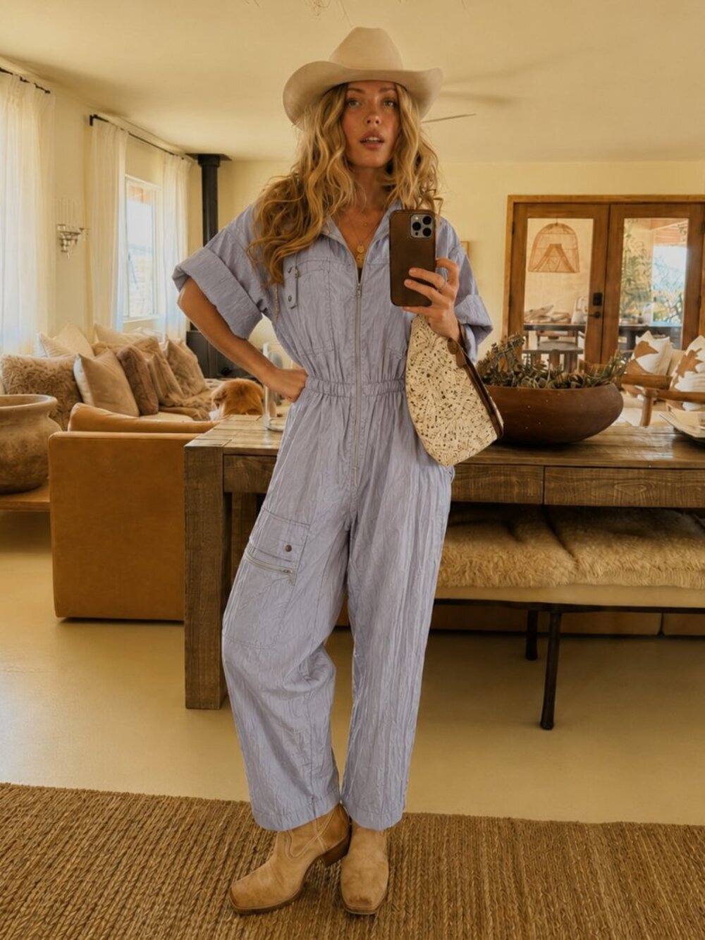 Vintage 80s Lightweight Utility Jumpsuit Size Medium Grey (y)